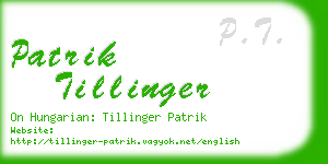 patrik tillinger business card